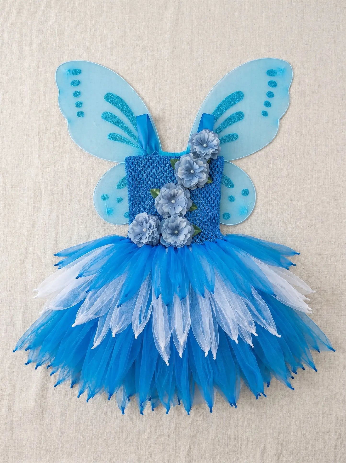Girls Fairy Costume Princess Dress Kids Butterfly Wing Outfit Tulle Dress Halloween Birthday Party Fancy Dress Carnival Pageant