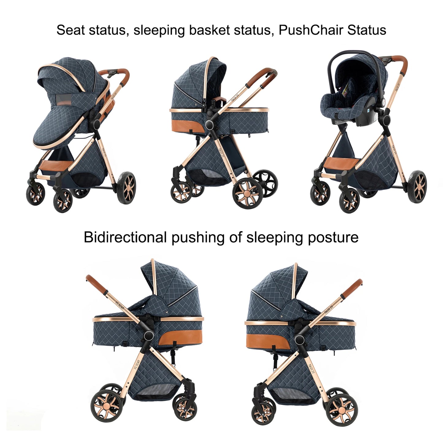 Baby Cars Stroller 3 in 1 Baby Stroller Baby Carriage lightweight baby strollers for baby travel system Baby car seat newborns