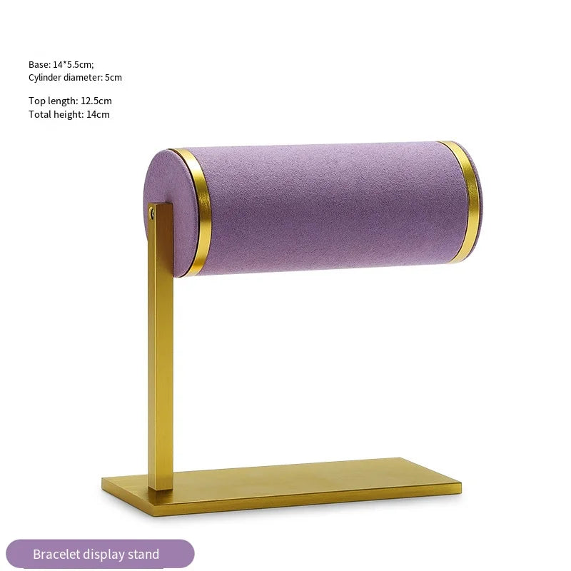 Metal Jewelry Display Stand ,Purple Velvet Organizer Props,Rings Necklaces Bracelets Holder for Trade Show,Store Window Storage