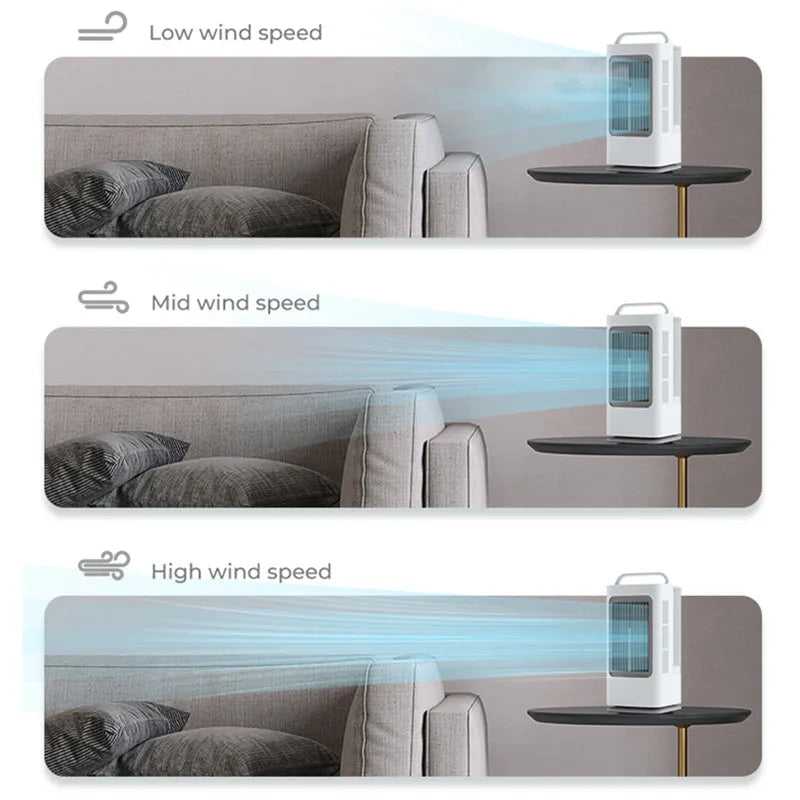 2026 Portable Air Conditioner Fan Smart Touch Control Timer Multi-Functional Air Cooler for Home Office Use