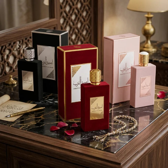 Luxury Ameerat Al Arab Perfume For Women, Black Red Pink Velvet EDP, Oriental Long Lasting Scent, High Quality Gift