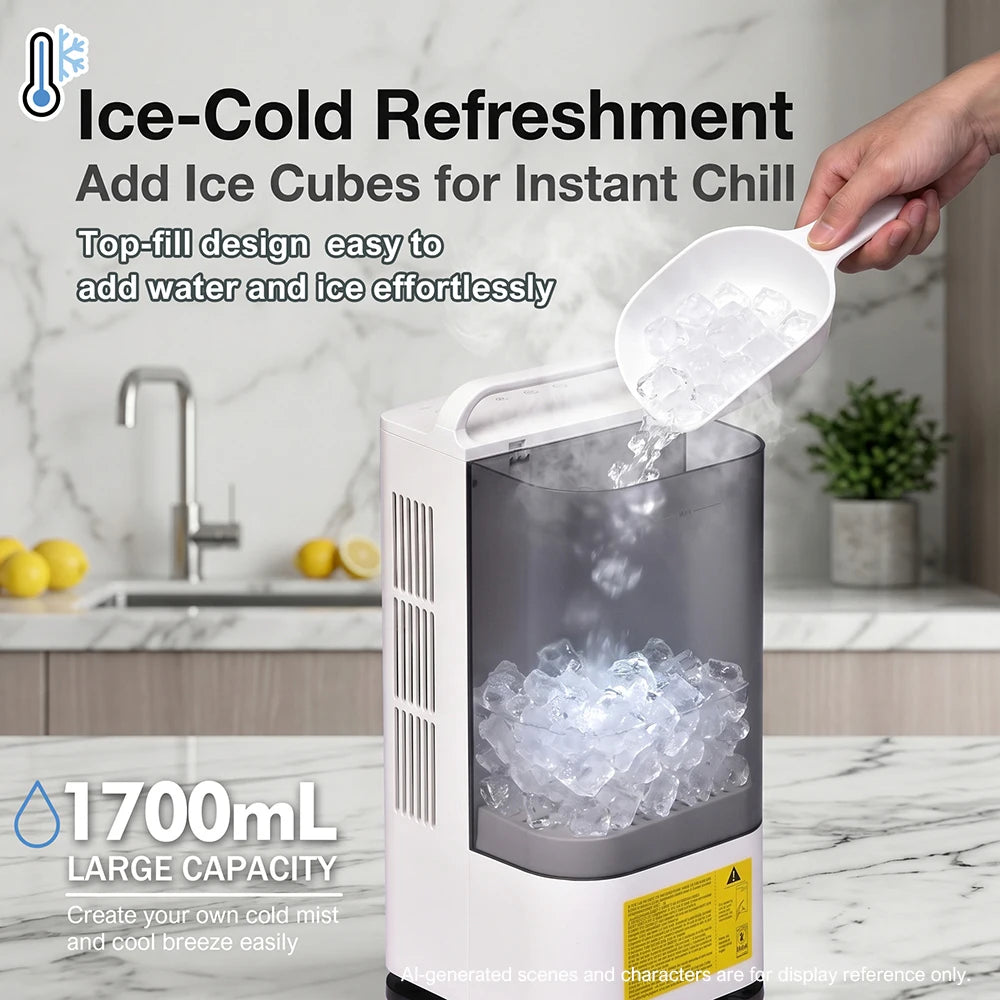 2026 Portable Air Conditioner Fan Smart Touch Control Timer Multi-Functional Air Cooler for Home Office Use