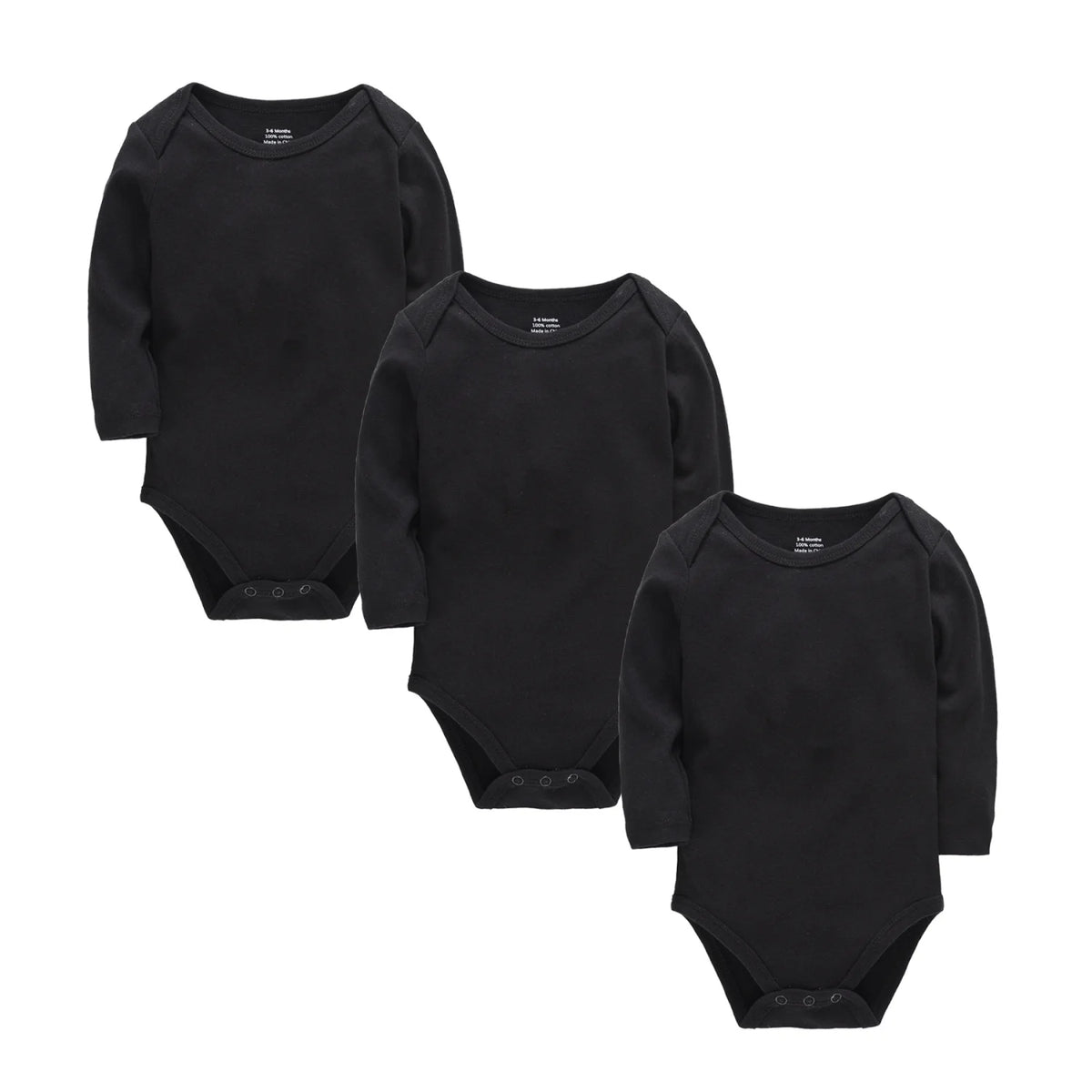 Honeyzone 3PCS Black Baby Boy Clothes Sets Long Sleeve Bodysuit Cotton Soft Jumpsuits Underwear Newborn Loungewear Infant Outfit