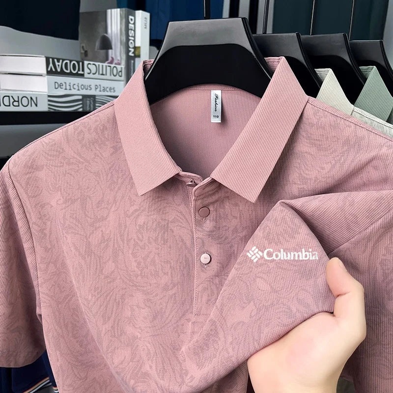Designer Men's Short Sleeved Polo Shirt Summer New Cool Breathable Fashion Original Print T-shirt Business Casual Men's Clothing