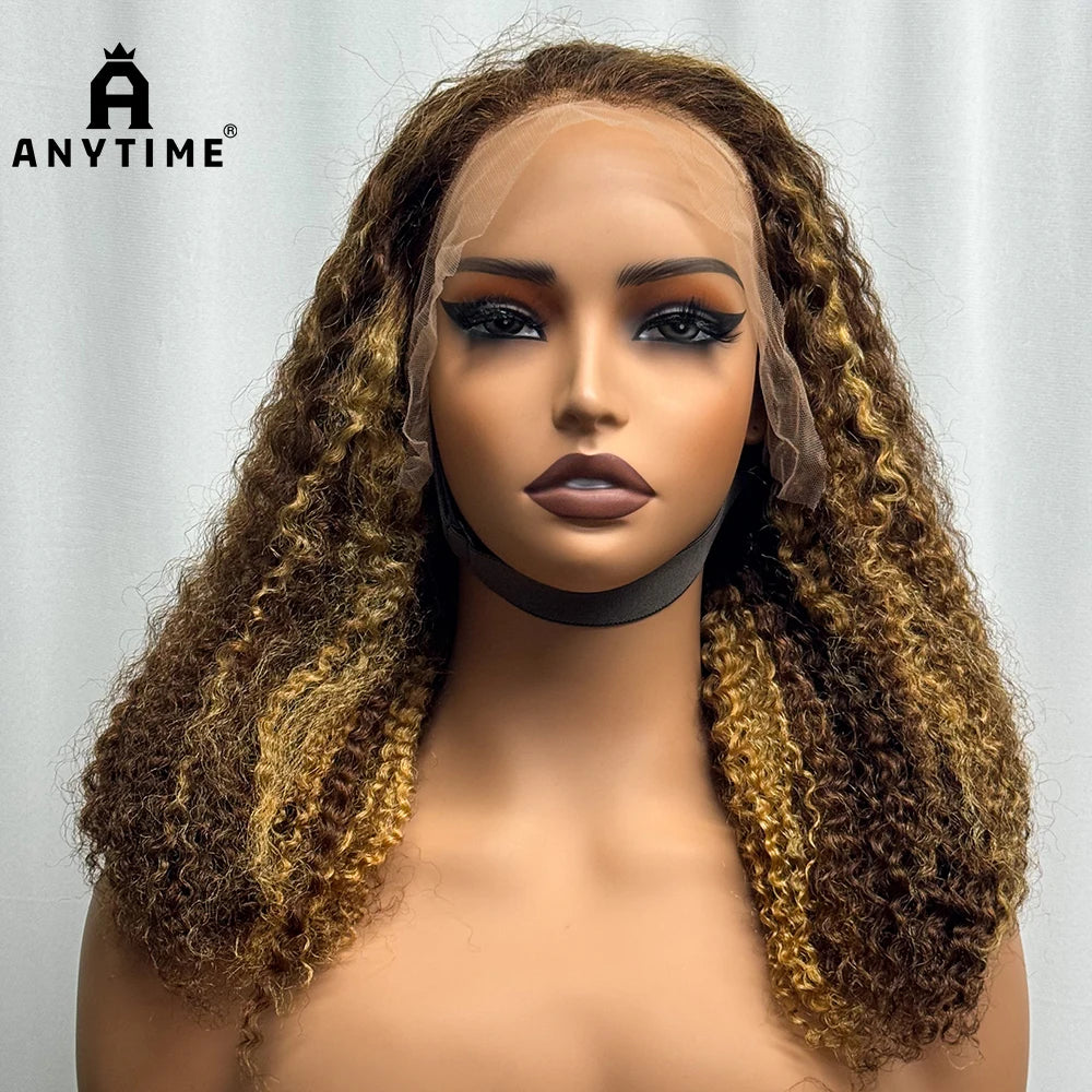 280% High Density Double Drawn Pixie Jerry Curly Water Wave Human Hair Wigs 20inches 13x4 Lace Frontal Human Hair Wig for Women
