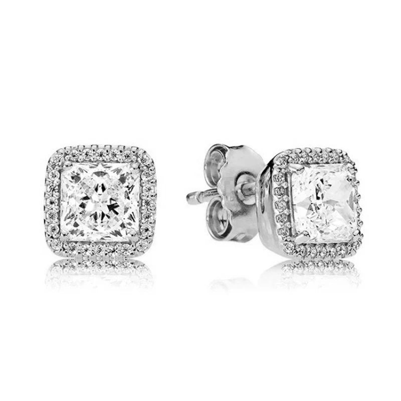 925 Silver Stud Earrings Hoop Earrings For Women Rose Flower Strawberry Butterfly Daisy Earrings Set Fashion Jewelry Gift