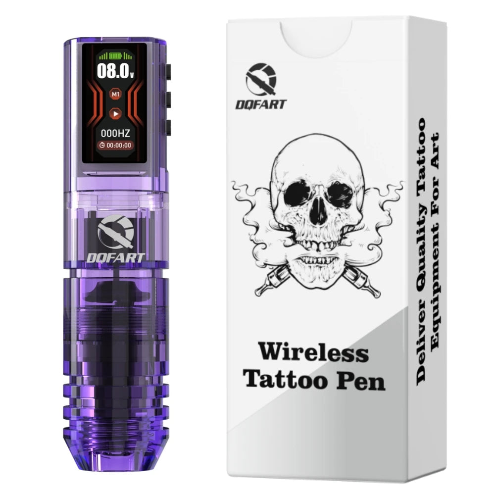 DQFART Hot Poseidon Wireless Tattoo Machine Pen 3Styles 6Colors 1600mAh Safe Professional Artists Creative Designs Beginner