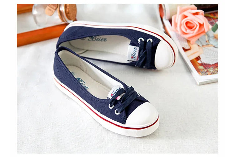 Women Shoes Female Flats Breathable Ladies Casual Canvas Shallow Sports Shoes Women's Sneakers Fashion Comfortable Sneakers