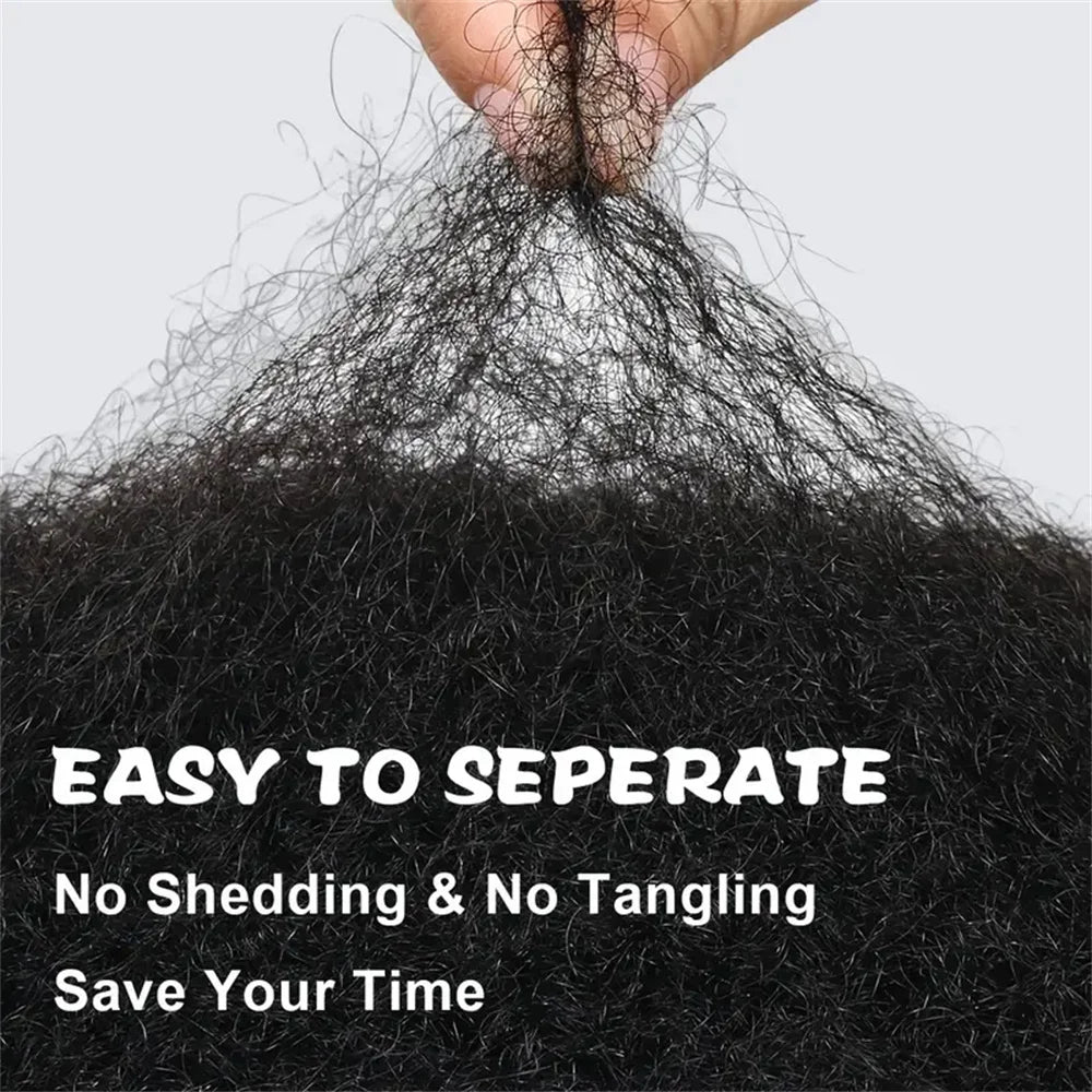 Brazilian Hair Afro Kinky Curly Wave 100% Human Hair Bulk For Braiding Twists Hair For Micro Twist Afro Kinky Hair Extension
