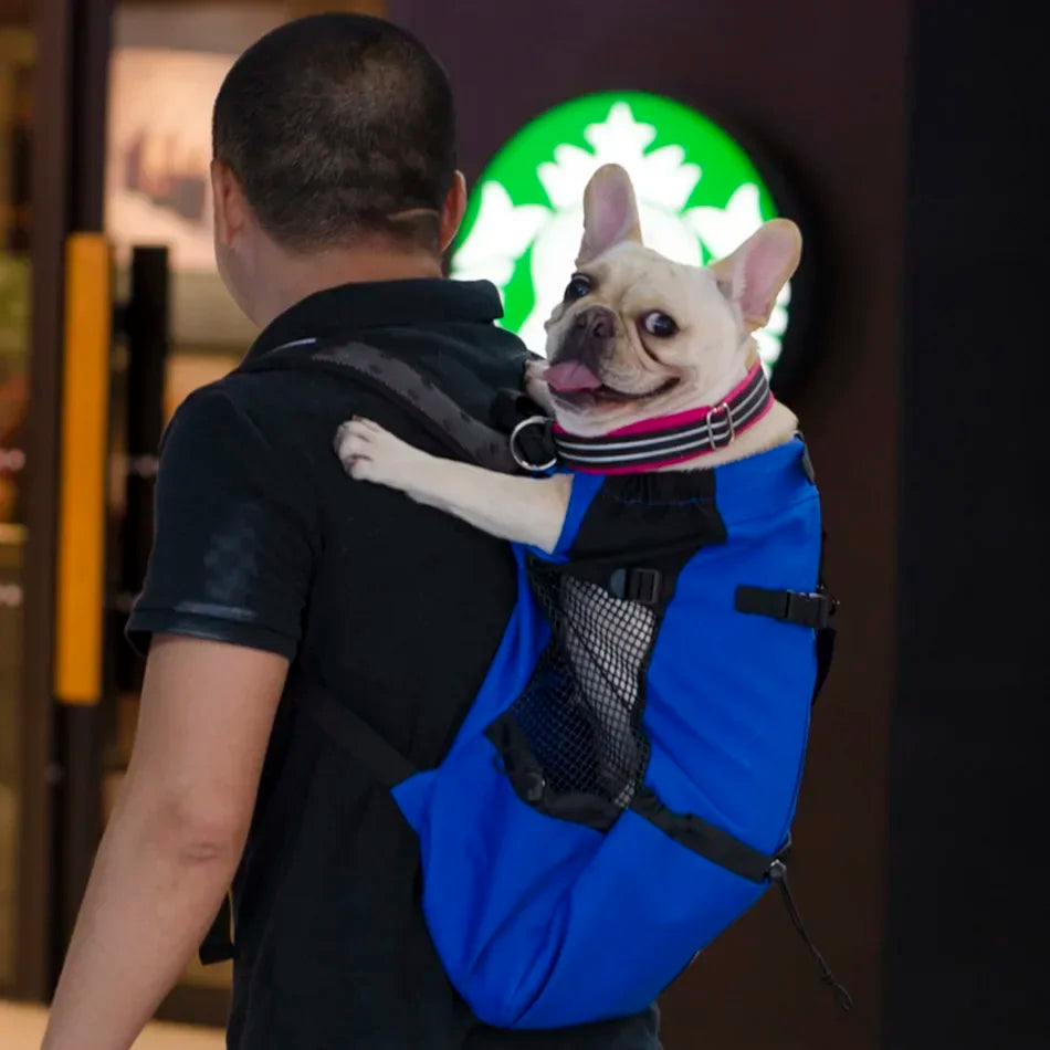 Breathable Large Dog Backpack Carrier - Durable Adjustable Outdoor Hiking Dog Bag Perfect for Large Golden Retriever & Bulldog