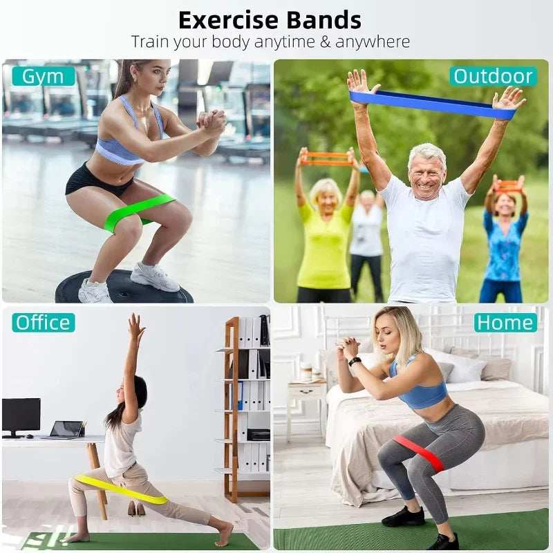 TPE Resistance Bands Rubber Loop Bands 5Pcs Rubber Loop Strength Training Workout Expander Yoga Gym Equipment Pilates Portable