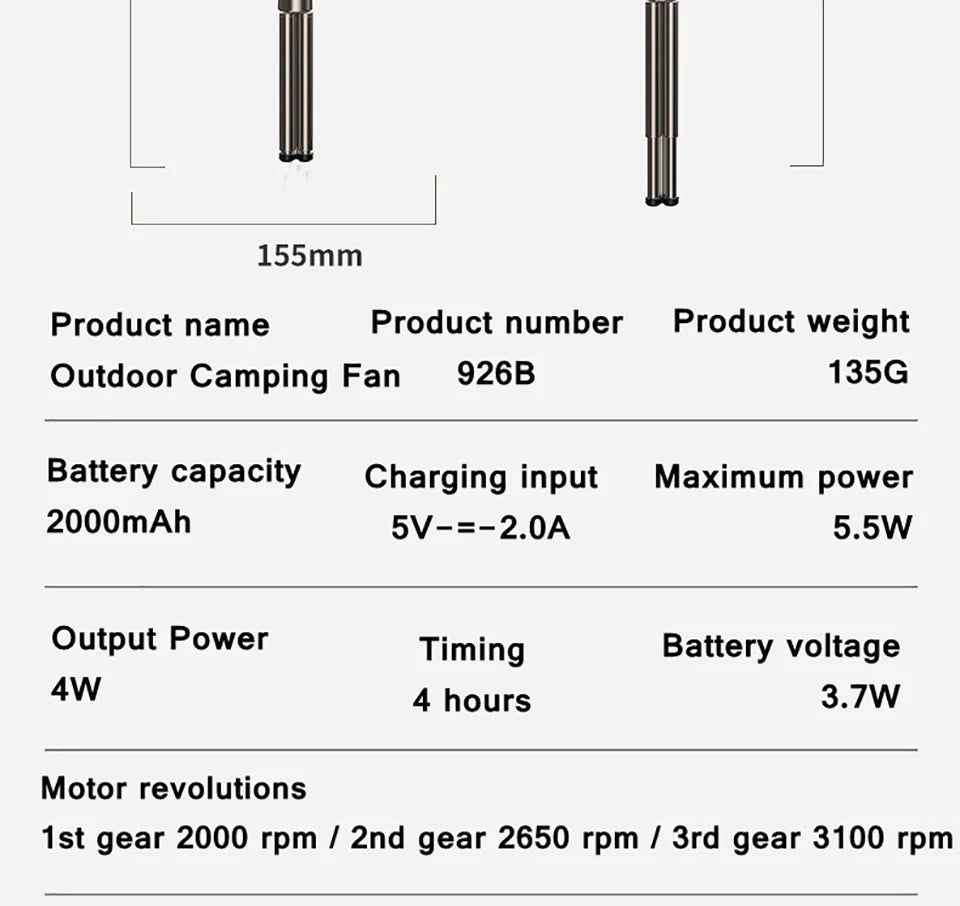 Remote Control Floor Table Air Cooler Mini Portable Wireless Ceiling Fan 360° Rotation 3-speed Wind For Camping Home Night Light