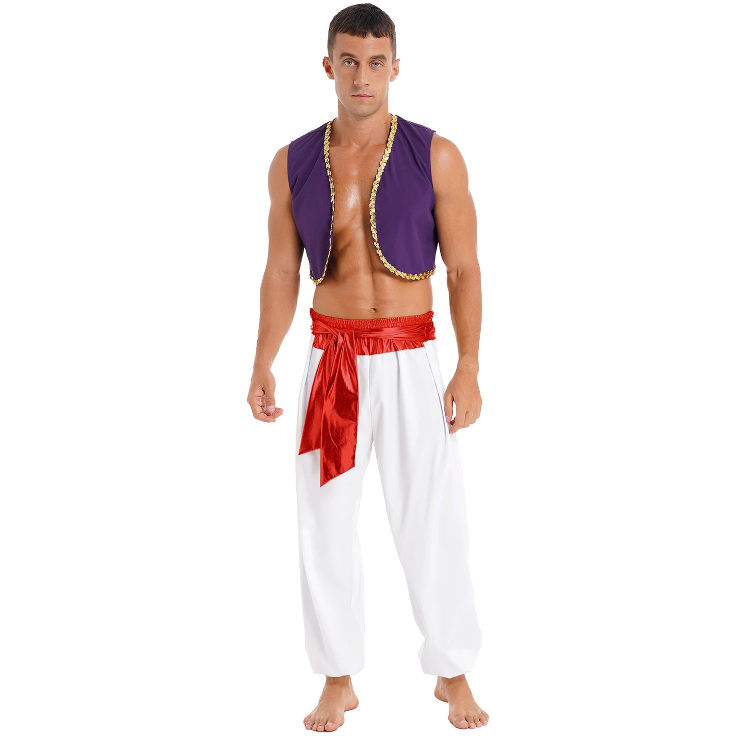 Halloween Adult Cosplay Complete Set Ancient Greek God Gladiator Clothing Mythical Prince Aladin Party Performance Costume
