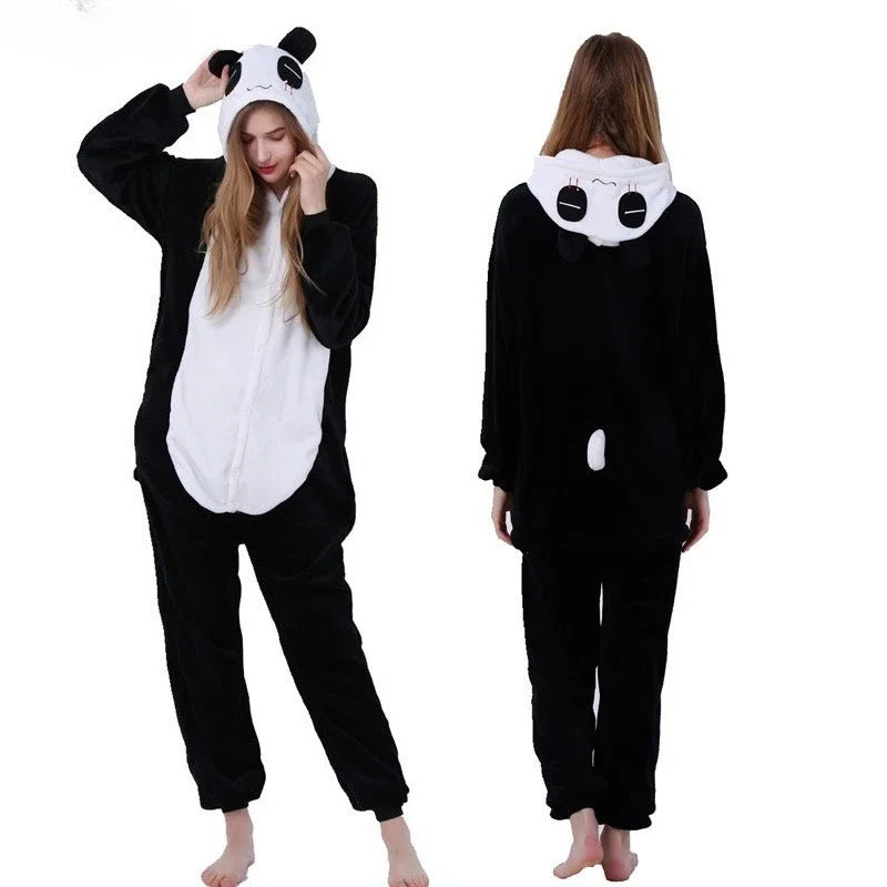 Animal Cosplay Overalls Kigurumi Cat Costume Halloween Carnival Stage Performance Role Play for Adults Kids Clothes Party Set