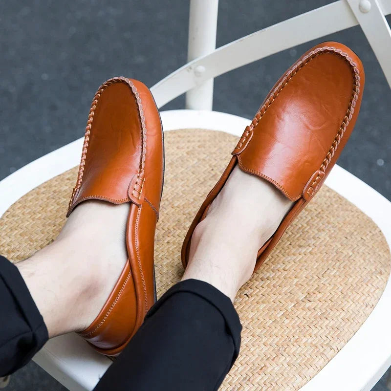 Men Shoes Casual Leather Mens Loafers Moccasins Designer Slip on Boat Shoes High Quality Chaussure Homme