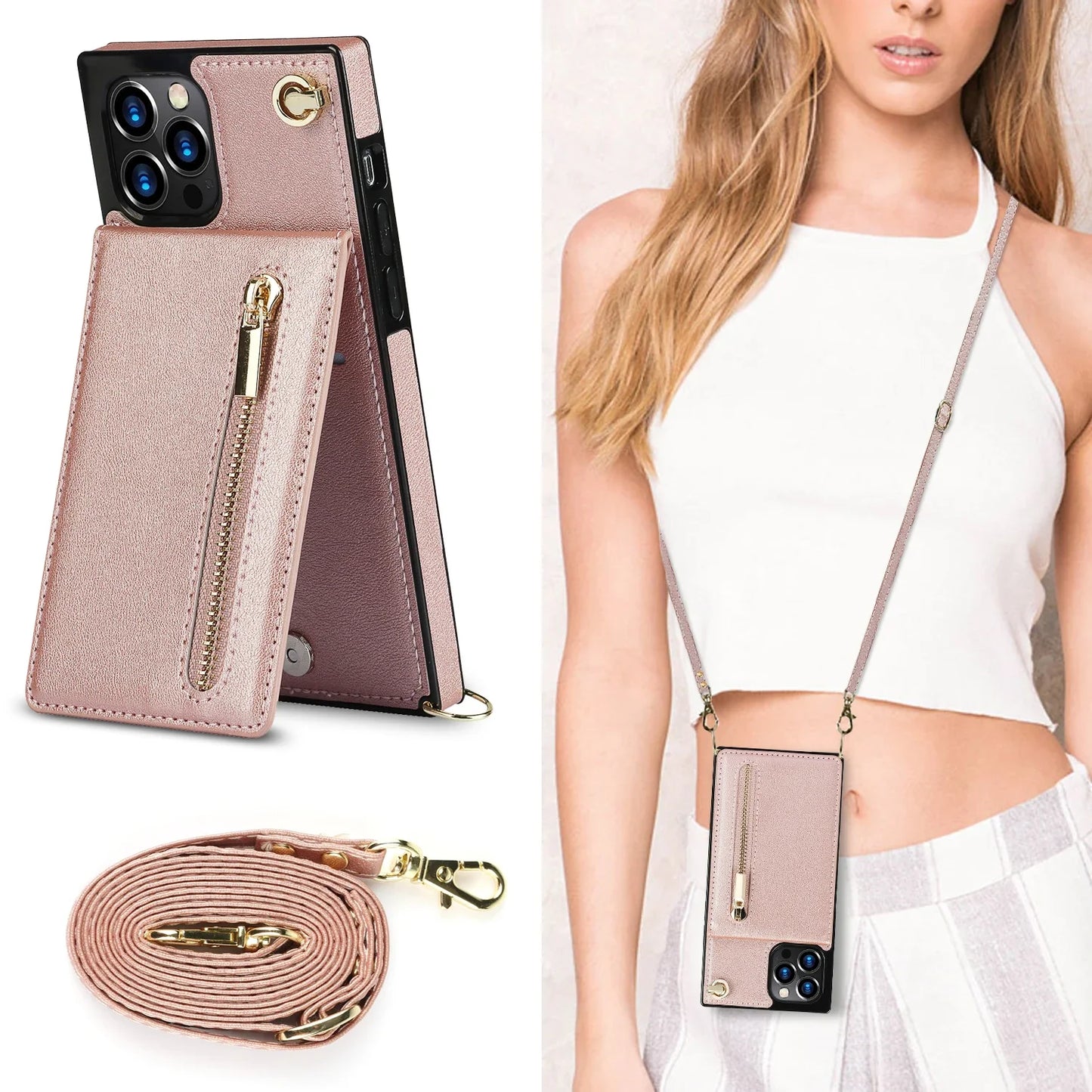 Crossbody Wallet for Huawei Mate 40 Pro 30 20 Lite P40 P30 Pro Plus Case with Card Holder Lanyard Strap Leather ZYXKZJLL