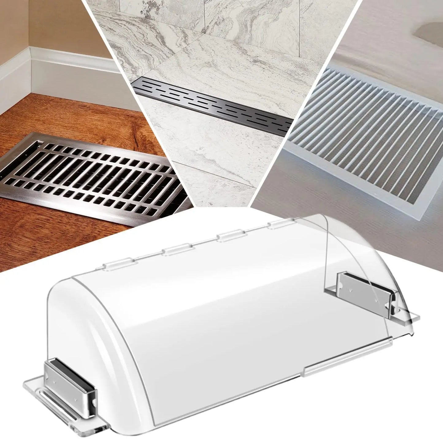 Home Air Vent Deflector PC Magnetic Heat Register Deflector Outlet Shield Air Vent Diverter Double-layer Floor Vent Deflector