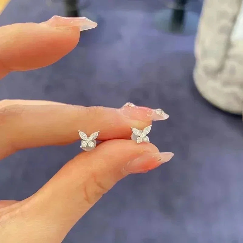 LI KI 925 Sterling Silver 2022 New Butterfly Earrings  Beautiful Fashion Jewelry Free Delivery Valentine'S Day Gift