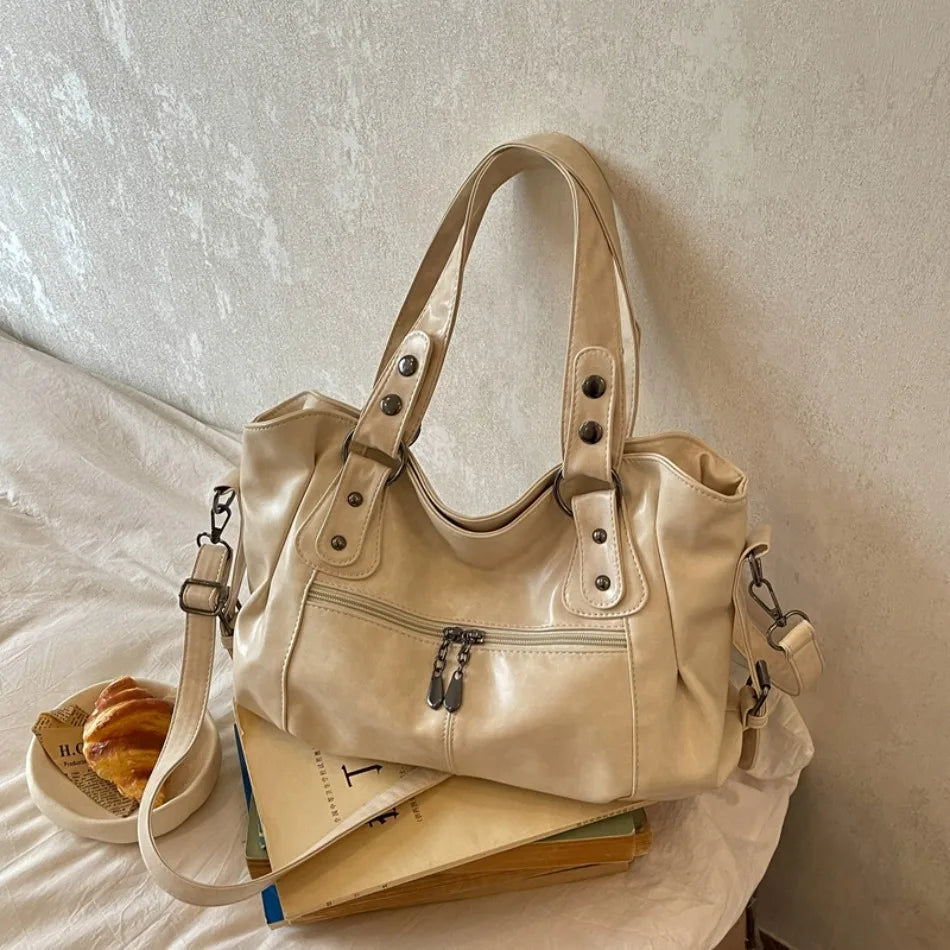 Luxury Shoulder Bag for Women 2026 New Casual Crossbody Bag Ladies Daily Commute Handbag Large Capacity Soft PU Leather Tote Bag