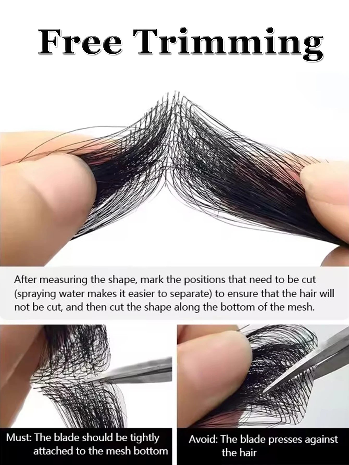Forehead Patch 100% Human Hair Hairpiece Sideburns Toupee Invisible Seamless Ultra Thin Skin PU Men's Hairline Sideburn Patch