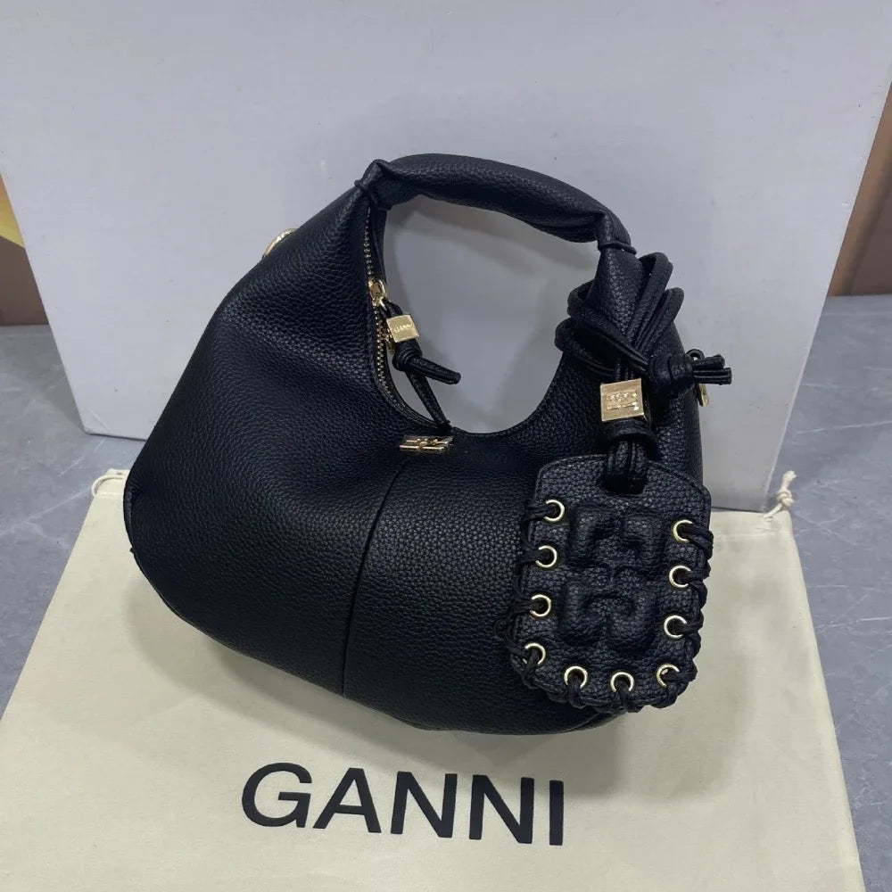 Luxury Mini Hobo Bag Women Vintage Leather Handbag Detachable Strap Commute Shoulder Purse Y2K Fashion Designer Crossbody Bag