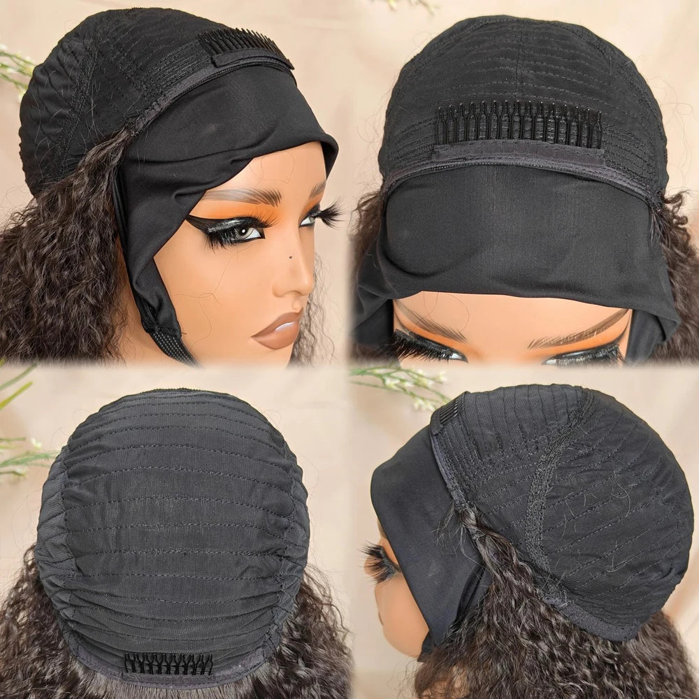 X-TRESS 20inch Synthetic Afro Curly Headband Wig for Women Kinky Straight Hair with Bouncy Curls Fully Soft Hair Easy to Wear