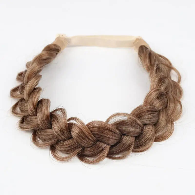 1 Pcs Synthetic Premium Adjustable Handmade Wig Braided Elastic Band Hair Fashion Braiding Hair Headband Headwear For Women