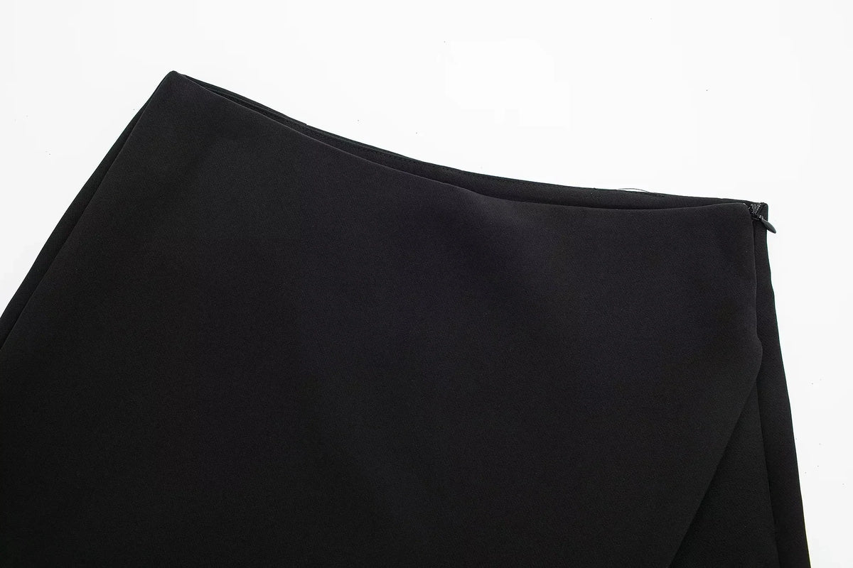 Women's Skort High Waist Brown Skirt Pants Stylish Summer Pink Black Mini Skirt Shorts Asymmetric Casual Off White Skort