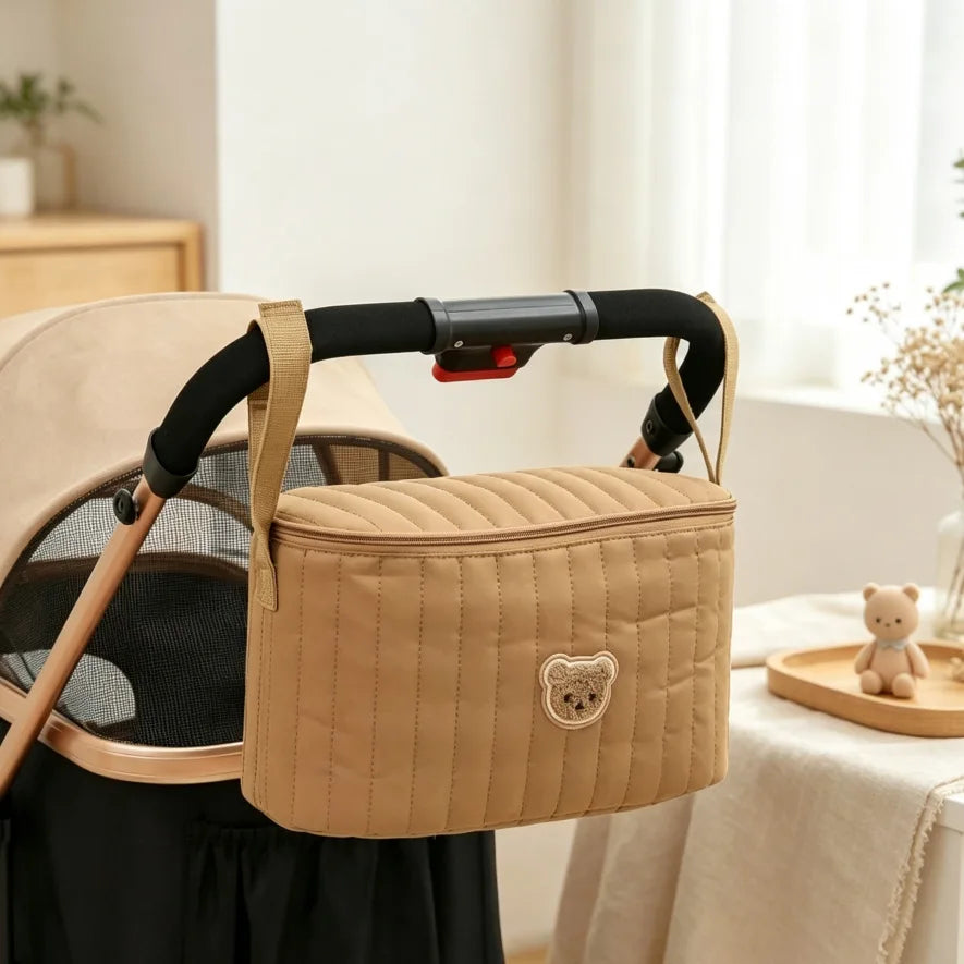 Baby Stroller Hanging Bag Bottle and Cup Storage Organizer Car Seat Bag Portable Multifunctional Diaper Bag