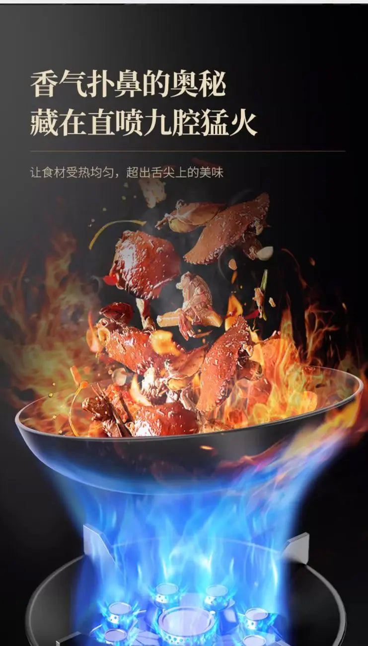 Single Gas Stove Household Fierce Flame Desktop Embedded for Natural Gas and LPG