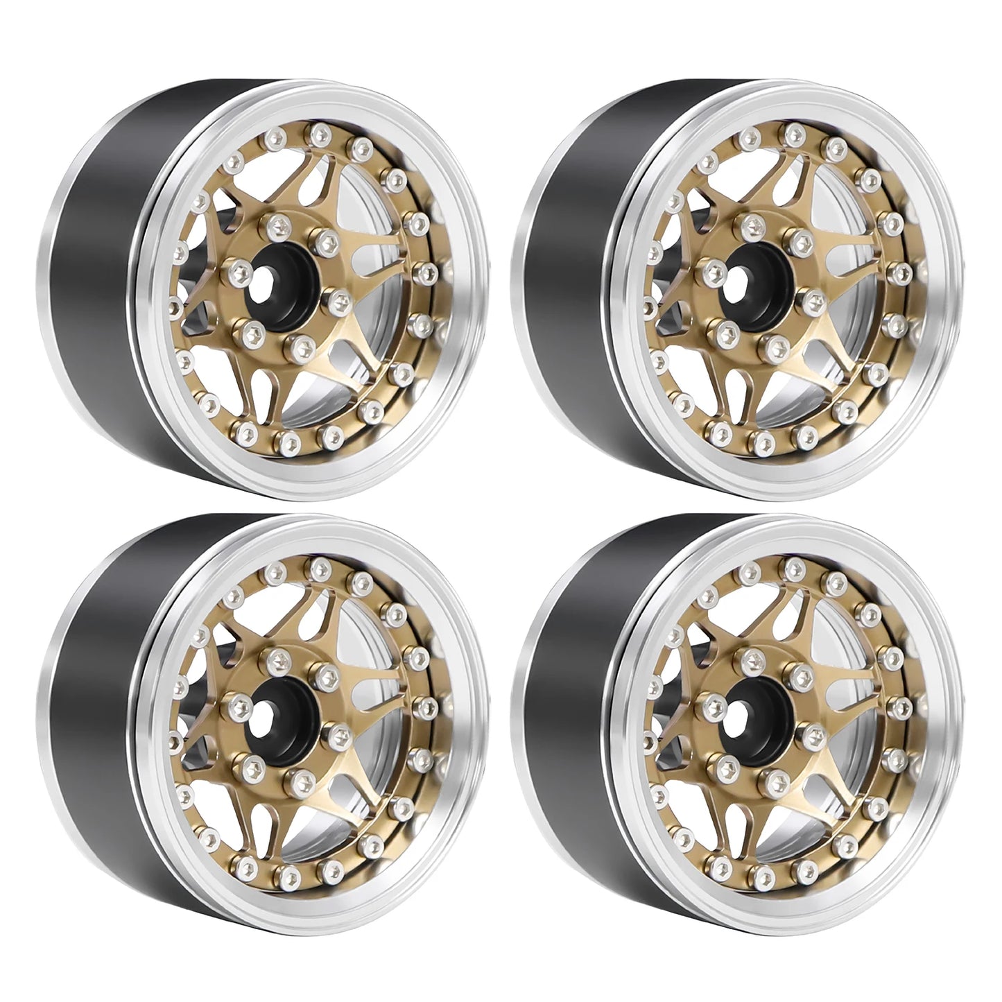 1.9" Adjustable Offset CNC Aluminum Beadlock Wheels for 1/10 RC Crawler TRX4 TRX6 SCX10 GEN8 RC4WD D90 Upgrade Parts