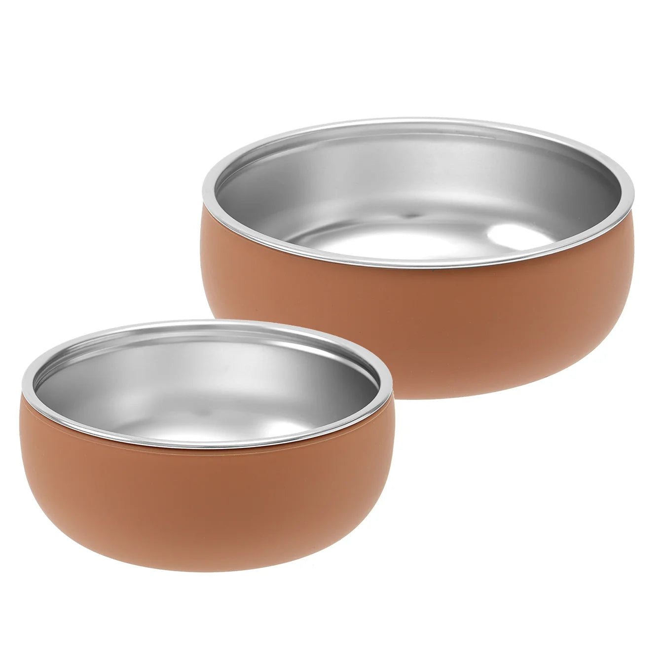 2PCS Baby Feeding Set Stainless Steel Silicone Detachable Bowl Heat Resistant Food Dishes Plate BPA Free Children's Tableware