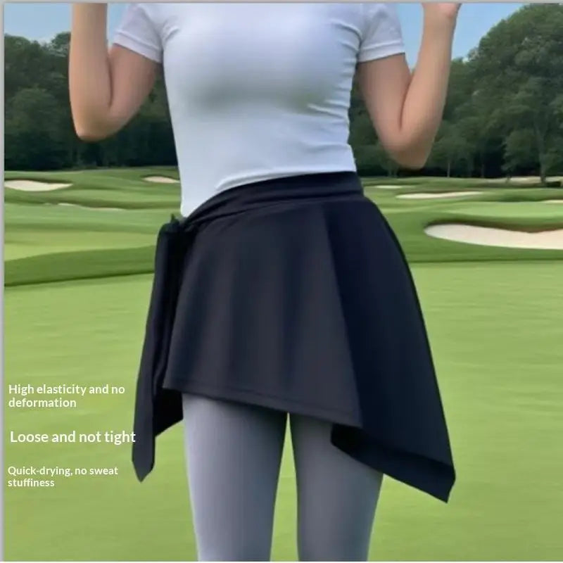 Women's Athletic Wrap Skirt, Quick Drying Breathable Anti-Exposure, Perfect For Golf Tennis Yoga Fitness