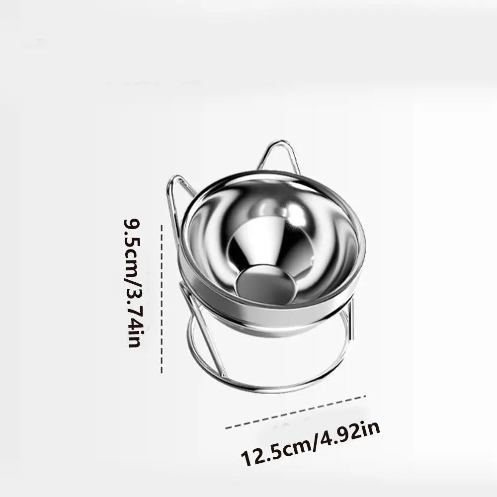 Pet Neck Protection Stainless Steel Cat Bowl with Stand High Foot Cat Water Bowl Drinking Bowl Anti overturning Slanted Mouth