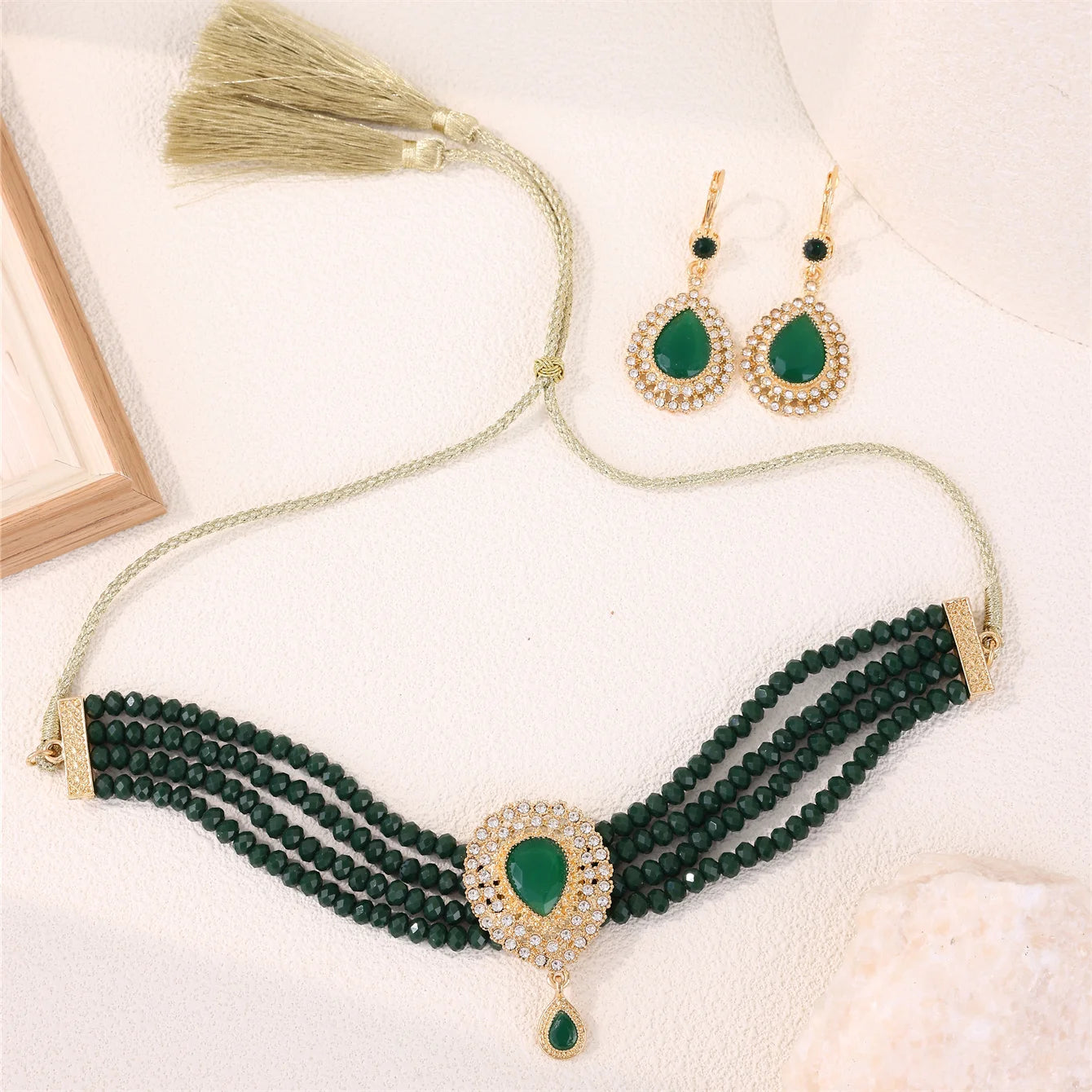 Moroccan Women's Fashion Jewelry Set - Luxurious Traditional Accessories for Bridal Wedding Parties & Holiday Gifts