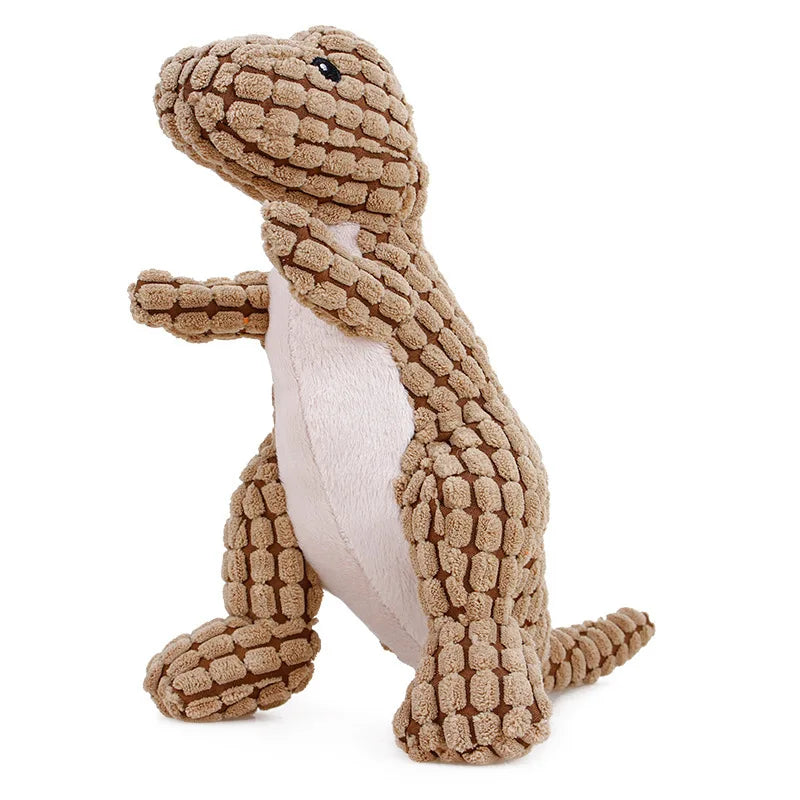 Plush Dog Toy Animals Shape Bite Resistant Squeaky Toys Corduroy Dog Toys for Small Large Dogs Puppy Pets Training Accessories