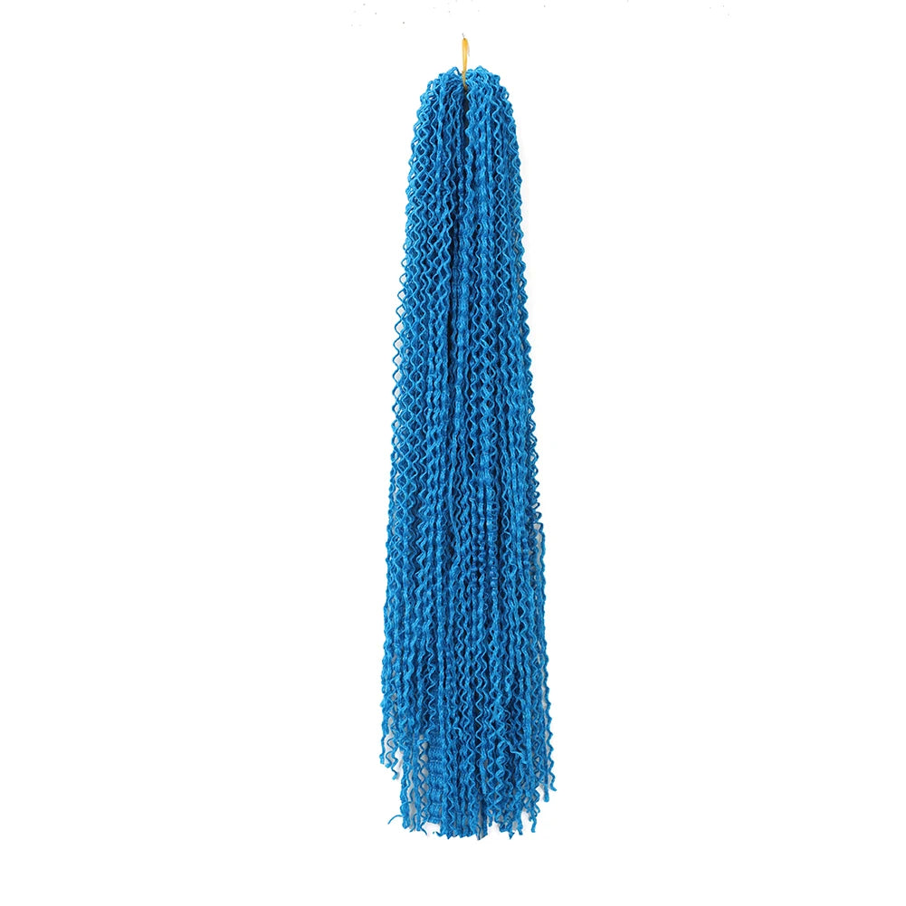 3X Pre-Looped Curly Synthetic Zizi Braids Thin Small Box Braid Crochet Twisted Hair Synthetic Kanekalon Braiding Hair Exten