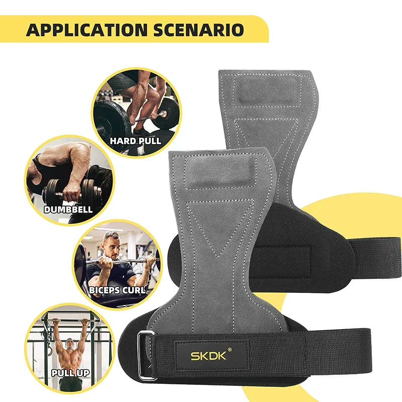 2Pcs Gym Gloves Fitness Hand Palm Protection Equipment Anti Slip Wear-resistant Wrist Wraps Hard Pull Weight Lifting Grip Pads