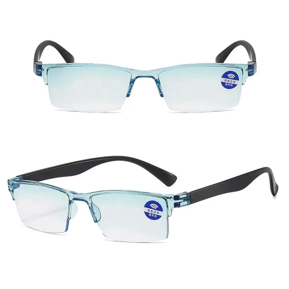 New Smart Automatic Zoom Reading Glasses Rimless Ultralight Anti Blue-ray Radiation Protection Spectacle Computer Goggles Unisex
