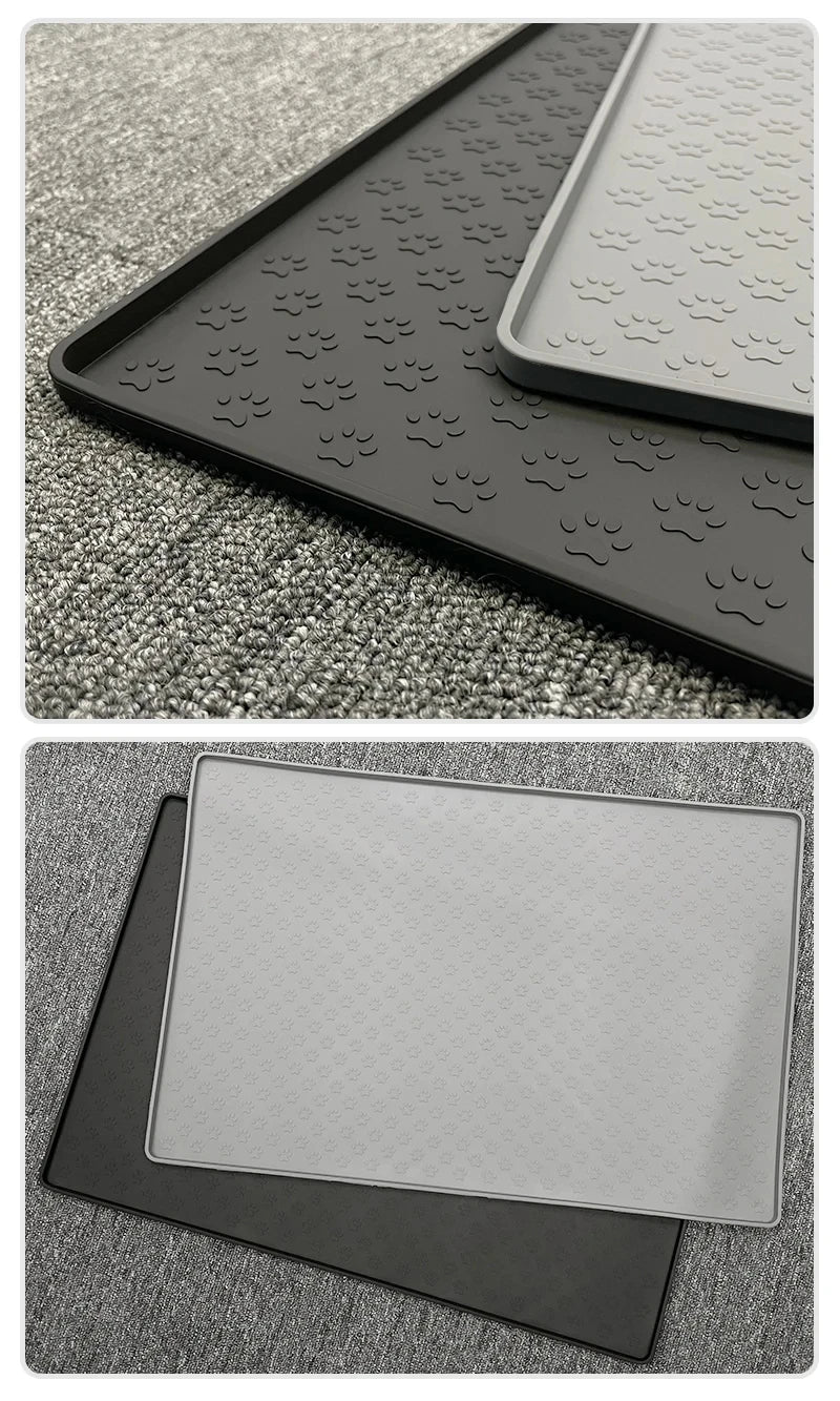 Pet Placemat Cat Dog Drinking Feeding Placemat Feeder Mats Cat Feed Mat Dog Food bowl Mat Silicone Waterproof Pet Bowl Pad 2025