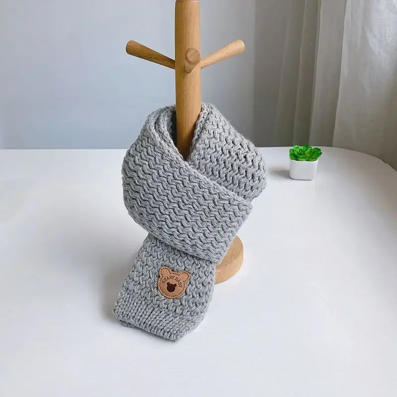 Christmas Toddler Scarf Winter Warm Baby Neck Warmer Fleece Lined Windproof Kids Unisex Scarf Cute Korean Style Festival Gift