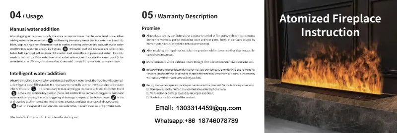 WOFAID 5 Year Warranty 3d Automizing Water Vapor Electric Fireplace Artificial Fire Flame for Living Room Decoration Fireplace