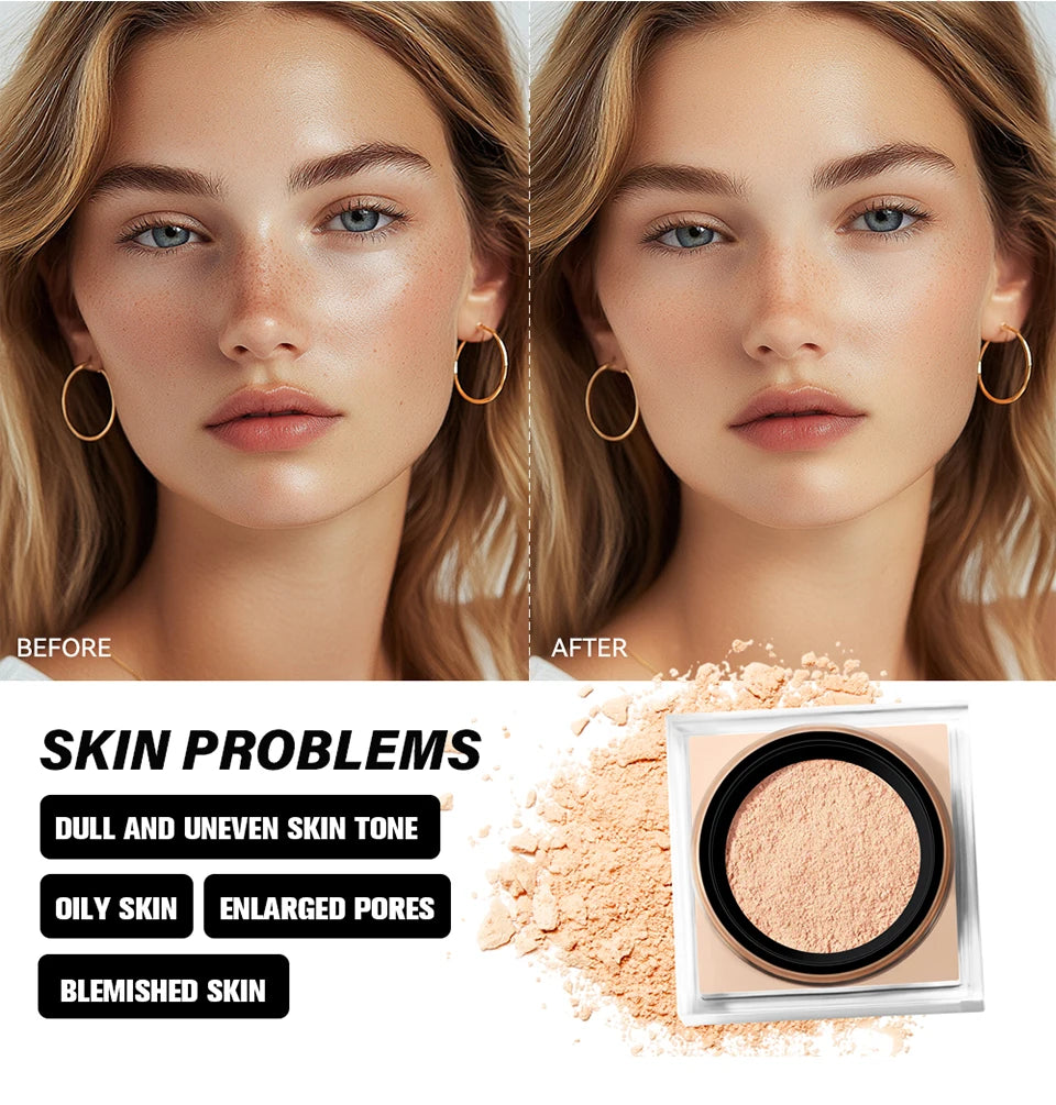 Matte Loose Baking and Setting Powder powder Oil Control Natural Face Matte Waterproof Brightening Loose Powder Makeup