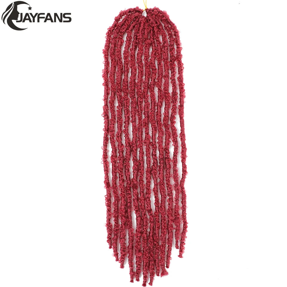18 24 Inch Butterfly Locs Crochet Hair Extensions Synthetic Distressed Butterfly Soft Locs Crochet Braids Hair for Black Women