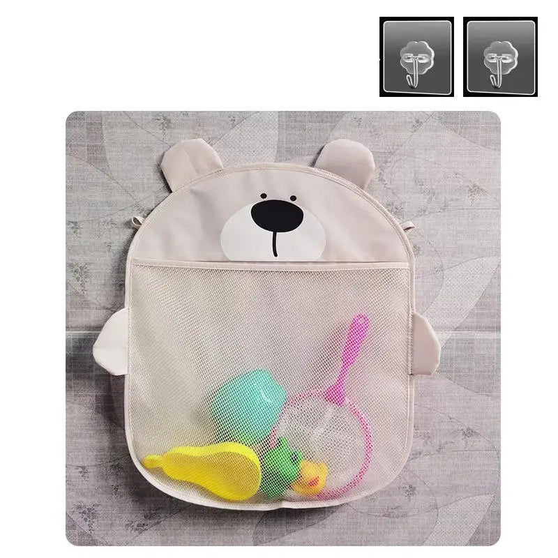 Eco-friendly Baby Bath Toys Storage Bag Strong Suction Cups Quick Dry Mesh Organizer for Toddler Bathtub Play Time