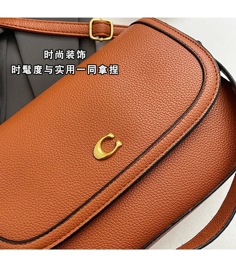 Retro Luxury Women Shoulder Bag Elegant Leather Crossbody Bag High End Tote Vintage Classic Designer