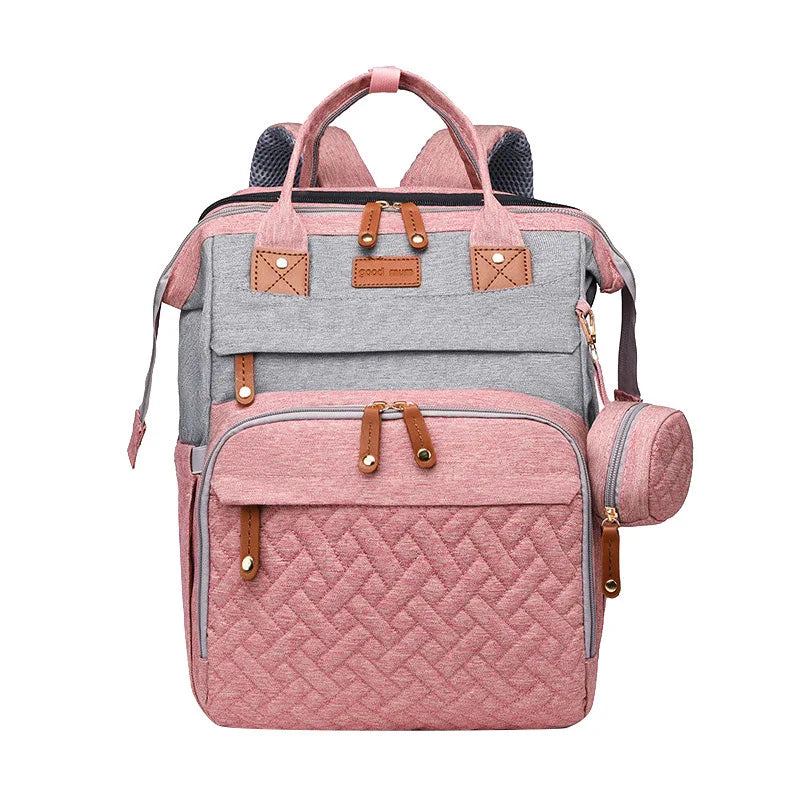 Mommy Diaper Bags Baby Bed Mother Large Capacity Nappy Milk Bottle Backpacks with Changing Mat Convenient Baby Nursing Bags