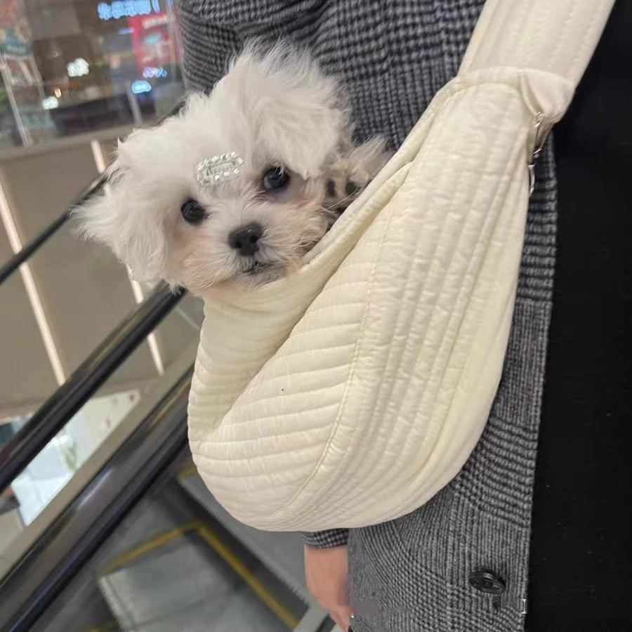 Portable Outdoor Travel Puppy Cat Carrier Crossbody Shoulder/Sling Bag Lightweight Pet Carrying Bag Practical Pet Travel Supplie