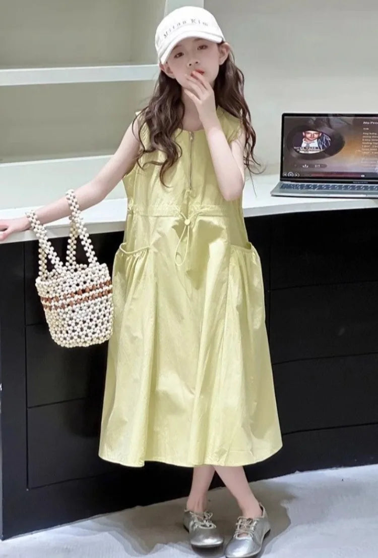 Sleeveless Girl Costume Girls Dresses 10 To 14 Years Old Dress Young Sets for Children Elegant 11 12 Princess Women's Party 6 8