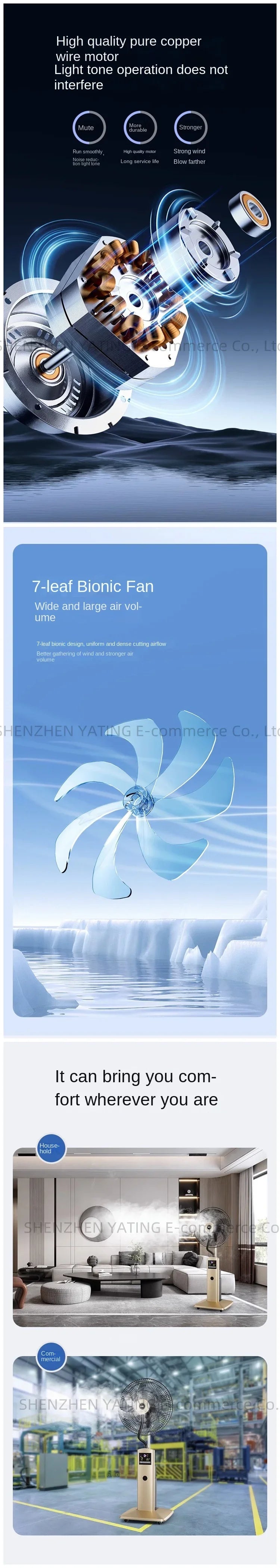 2025Spray Fan Landing Home Quiet Remote Control Humidification Cooling Shaking Industrial Blow Water Cooled Atomizing Electric F